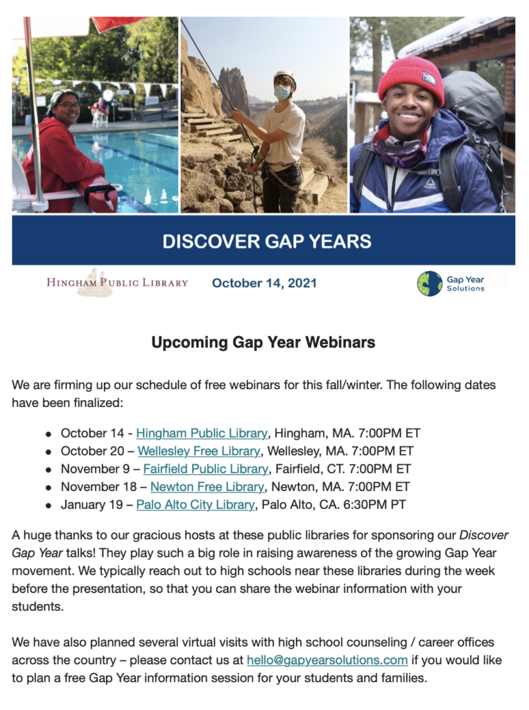 Discover Gap Years